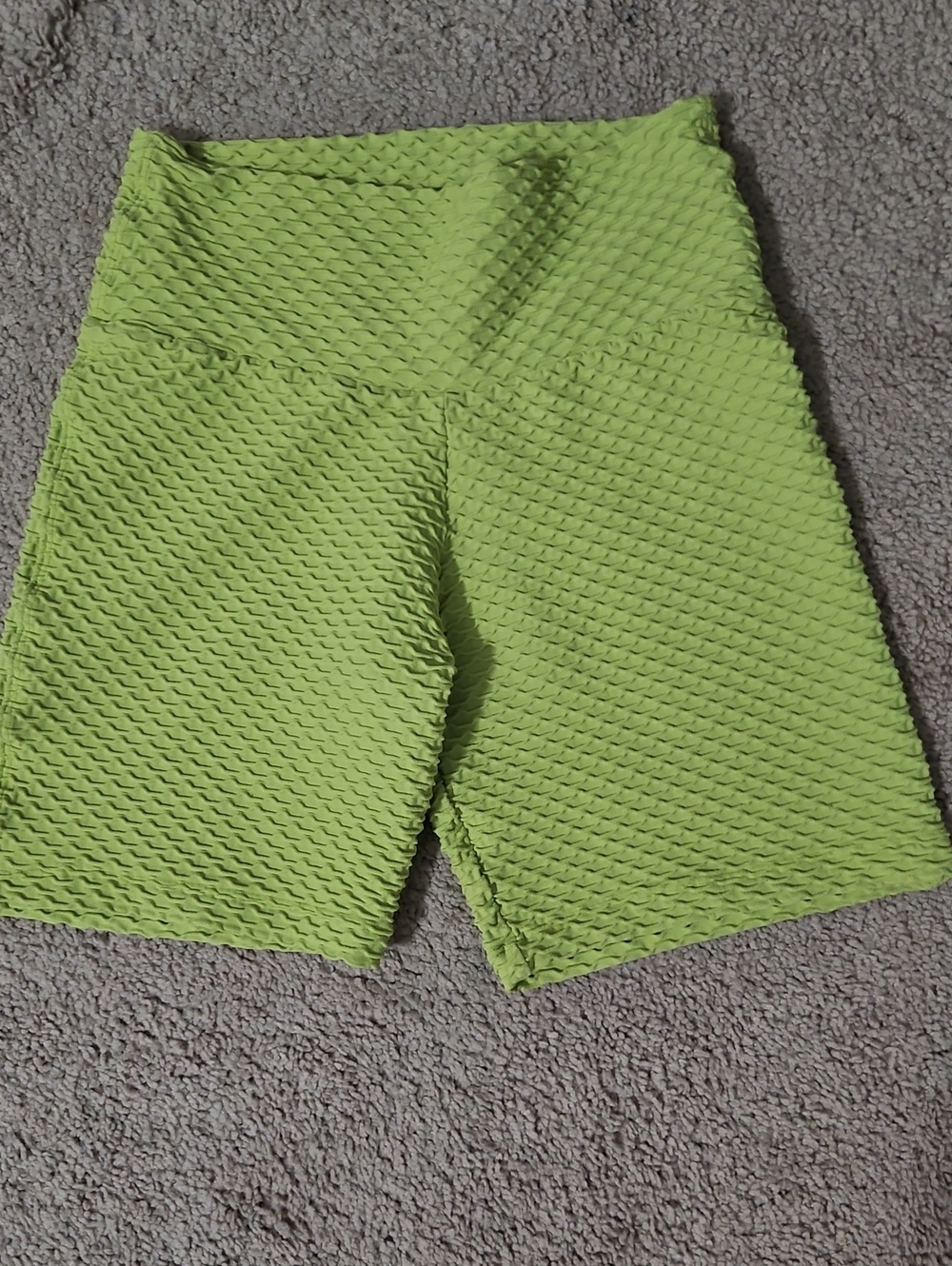 Booty by Brabants Lime Green Textured Bike Shorts - Size S